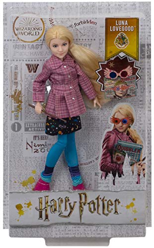 Harry Potter Luna Lovegood Collectible Doll (10-inch) Wearing Tweed Jacket, with Quibbler and Spectrespecs, Gift for 6 Year Olds and Up - GNR32