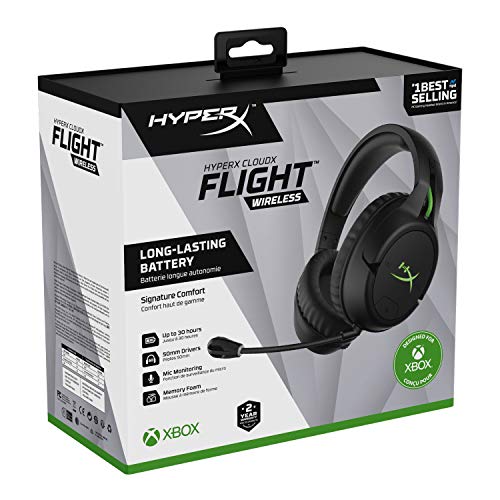 HyperX HX-HSCFX-BK/WW CloudX Flight for Xbox - Wireless Gaming Headset, Compatible with Xbox One and Xbox Series X|S , black